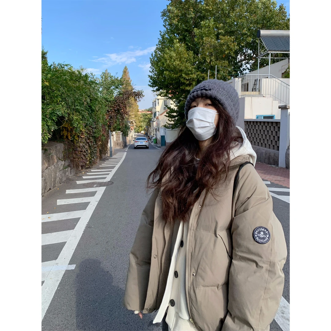 港风学生质感冲锋飞行棉服女2023冬季新款工装夹克棉袄棒球外套女