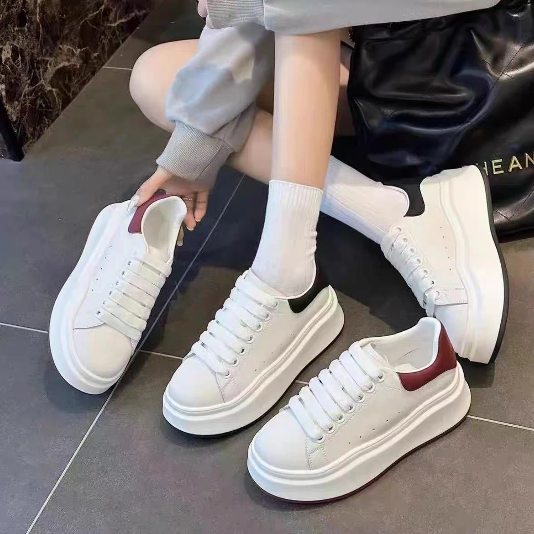 增高厚底小白鞋女2024春季新款百搭休闲真皮运动鞋8151