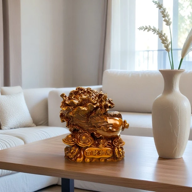 XDH百财如意/客厅办公室茶桌白菜摆件【长12cm】