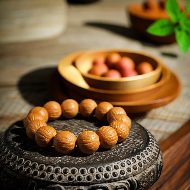 猴头聚宝盆手串尺寸17mm+天然闷墩原生态精挑精卡深度清理