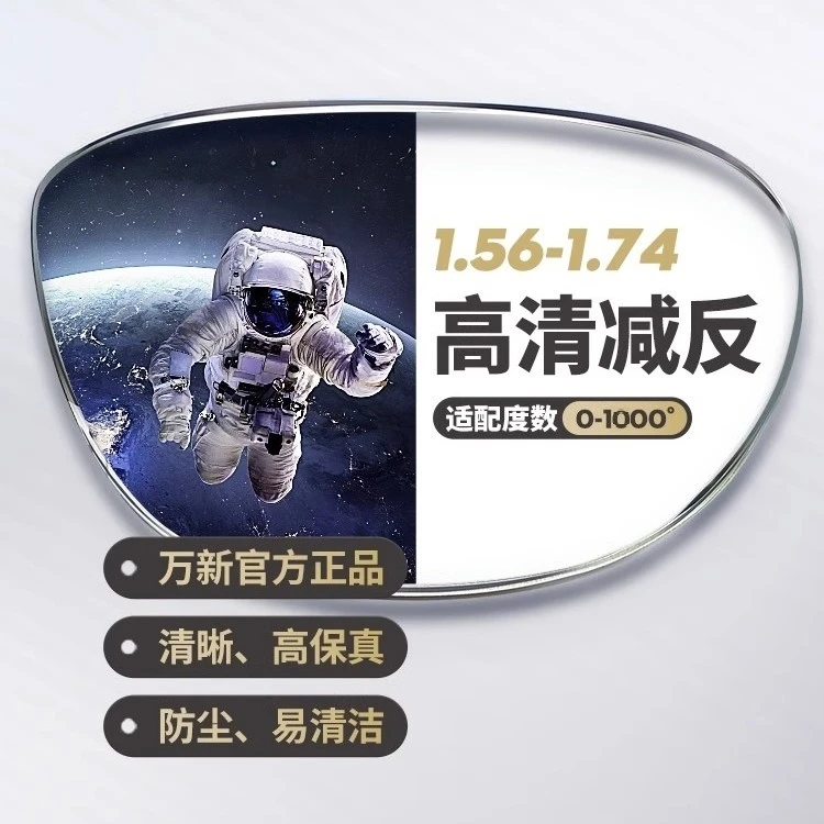 WX/万新近视远视散光镜片官方授权正品2片防蓝光辐射高清驾驶镜片