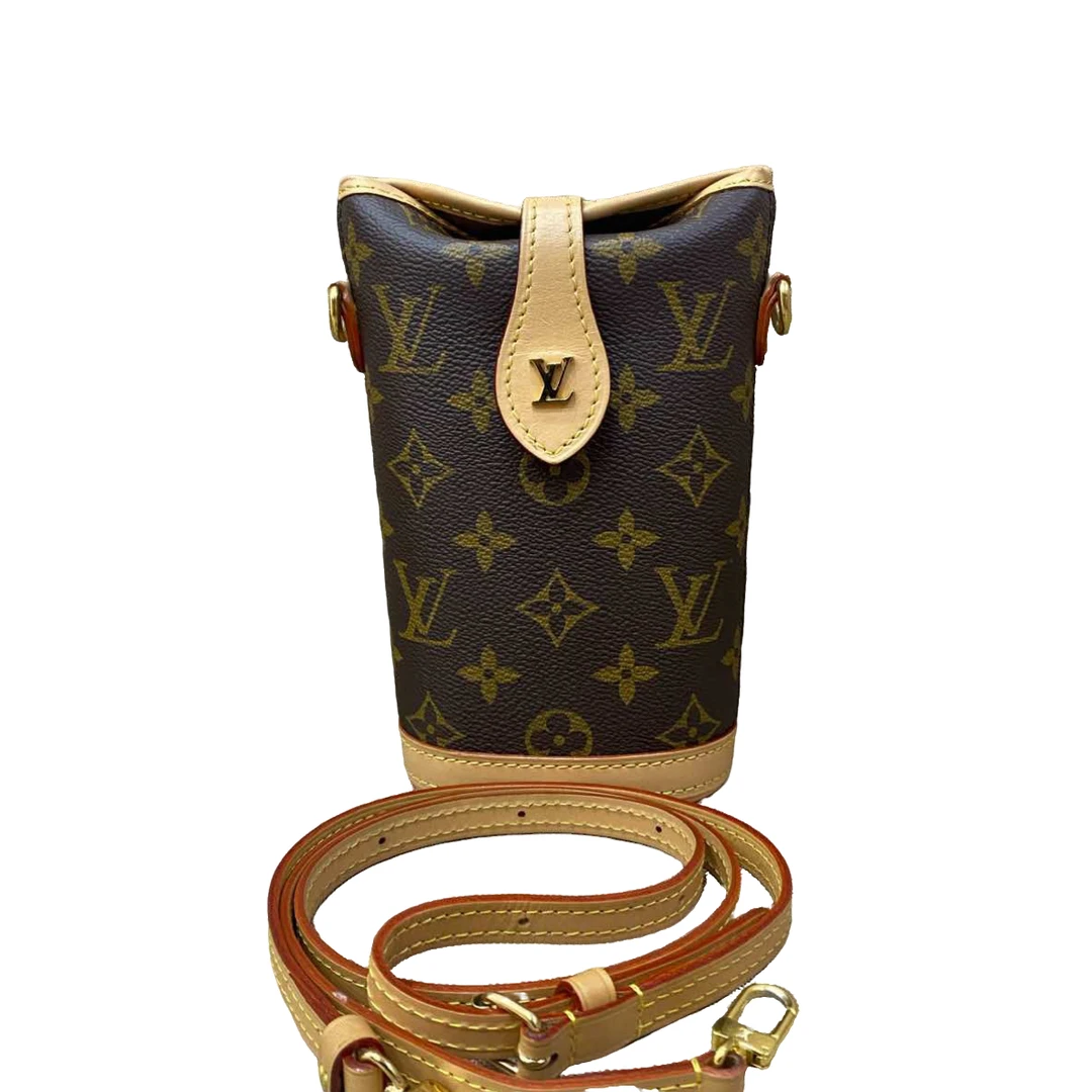 99新 LouisVuitton/路易威登 经典老花mini薯条包斜挎包