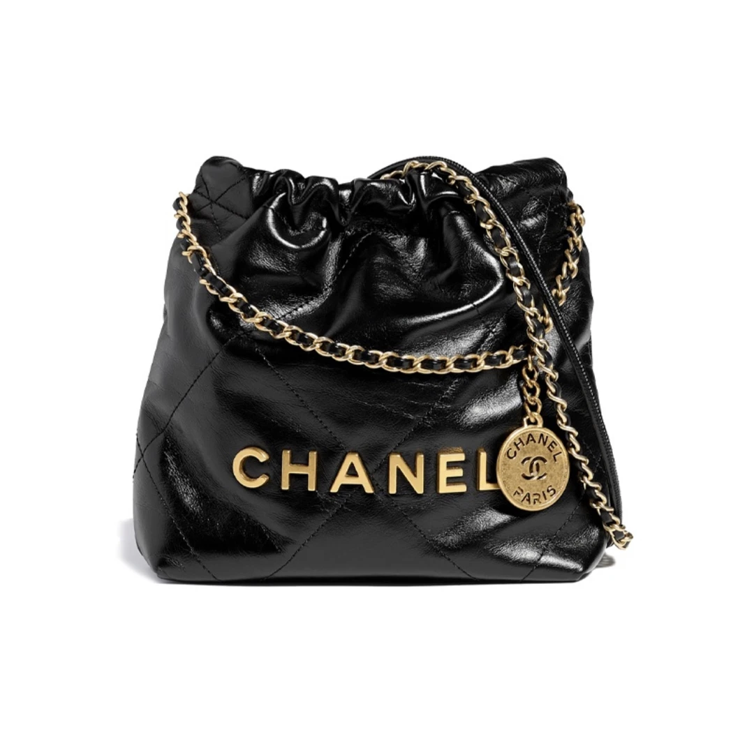 99新 Chanel/香奈儿 22bag mini垃圾袋单肩包流浪包芯片款