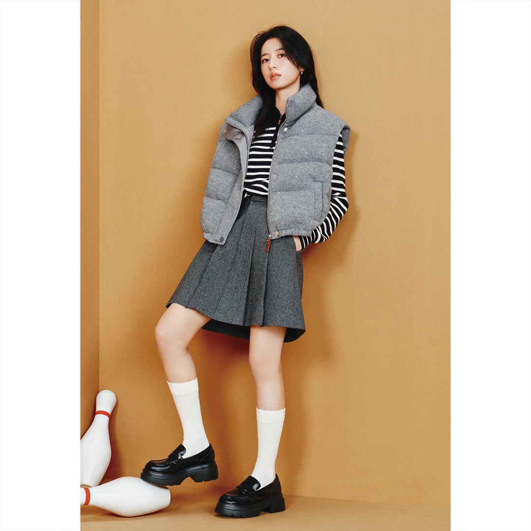 【周雨彤同款】PSALTER诗篇 学院风高级小香风条纹毛织衫6C34506240