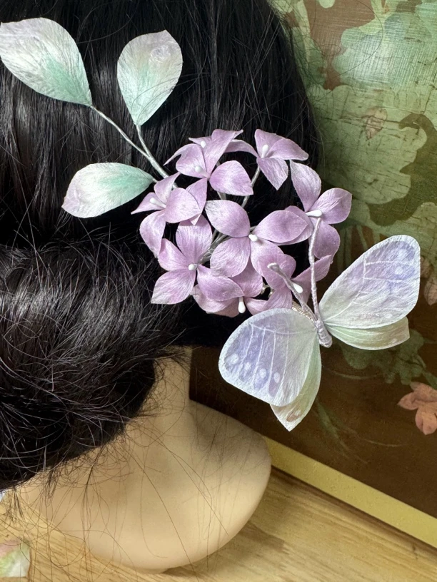 江南浔古风发饰汉服配饰 绒花默认木簪改主体找客服