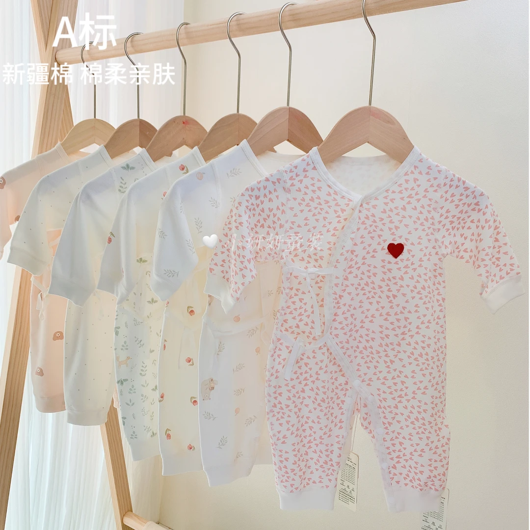 娃丽比春秋款婴儿宝宝新生儿长袖连体衣
