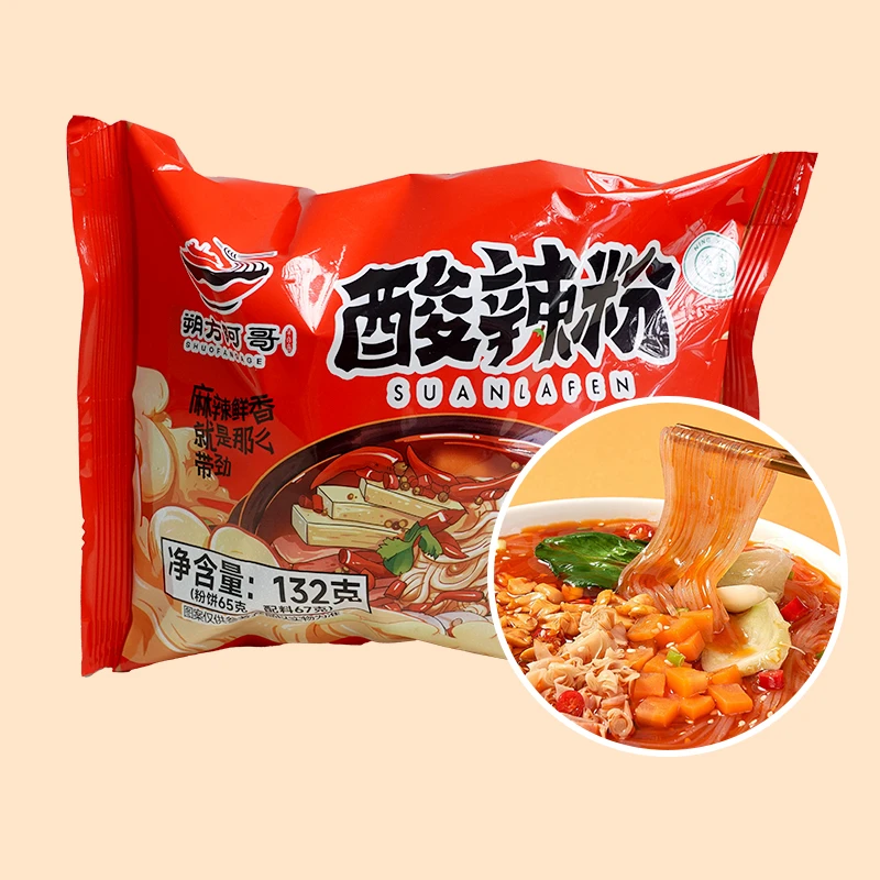 【达人专属】宁夏清真朔方阿哥酸辣粉132g/袋装速食宵夜泡面方便