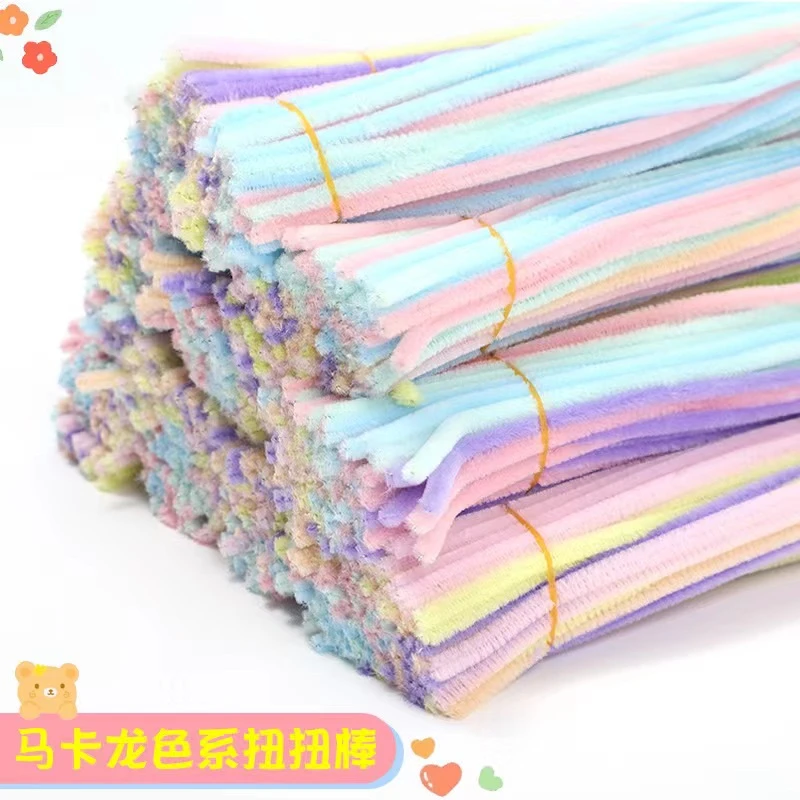 马卡龙色系扭扭棒DIY网红花束彩色毛根加粗加密恐龙520情人节礼物