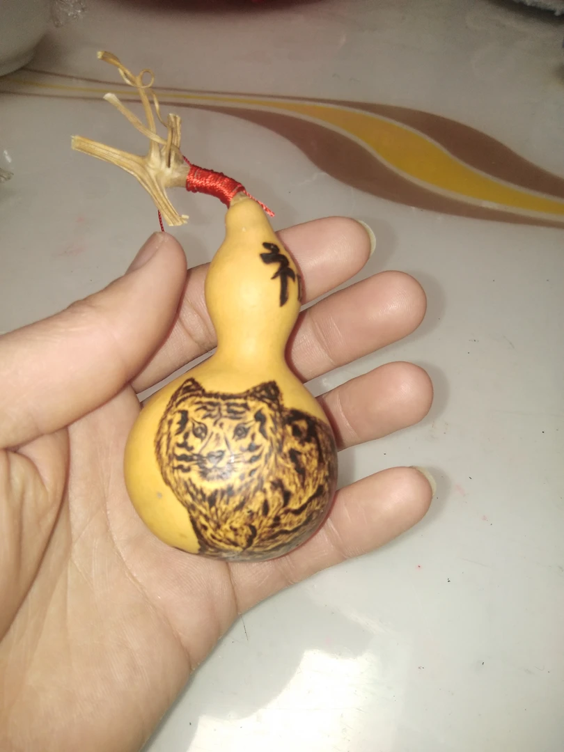 天然葫芦纯手工烙画