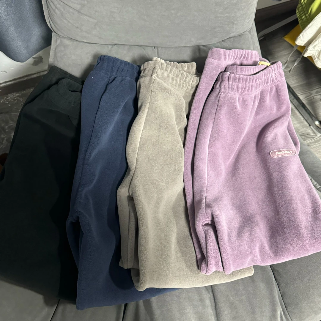 男女同款大板型秋冬加绒加厚700g重磅暖暖裤24602