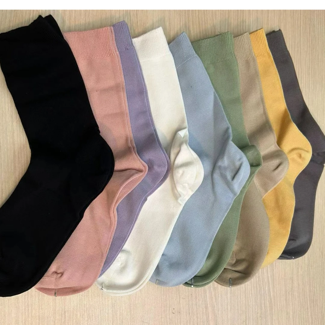 男女无骨缝合防臭袜棉质透气吸汗高克重中筒袜平板袜