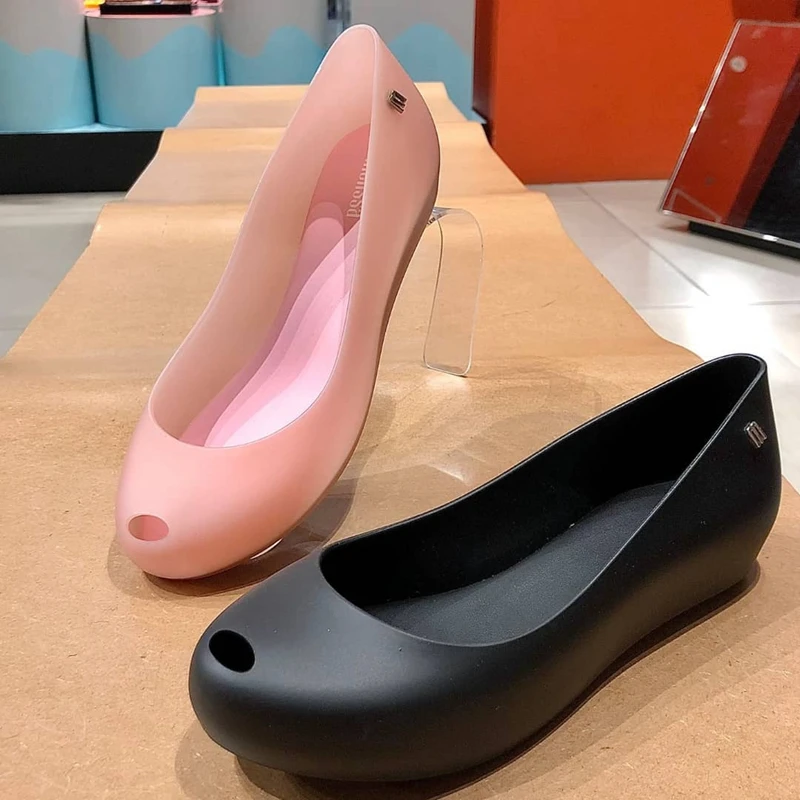 巴西女鞋新款鱼嘴凉鞋平底内增高正品单鞋时尚百搭浅口防滑