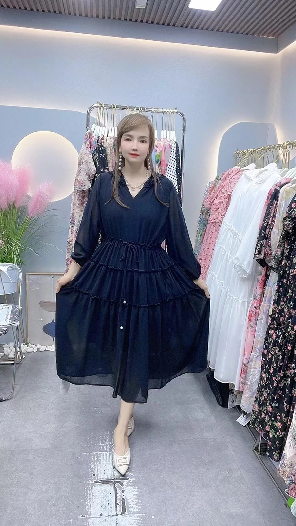 夏季新款连帽纯色连衣裙