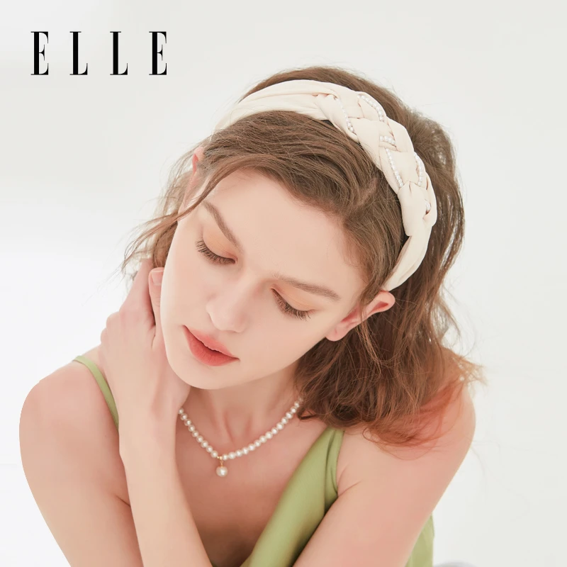 ELLE发箍外出百搭高颅顶发卡发饰发带式头箍仿珍珠洋气35SE91015