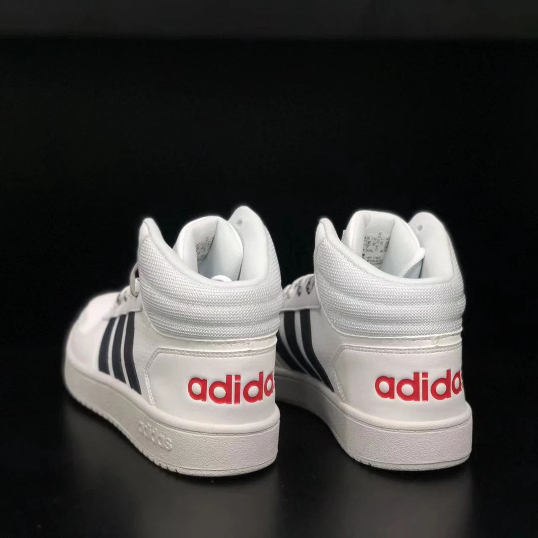 阿迪达斯男鞋新款NEO休闲鞋Adidas高帮板鞋小白鞋运动鞋子 FY8616