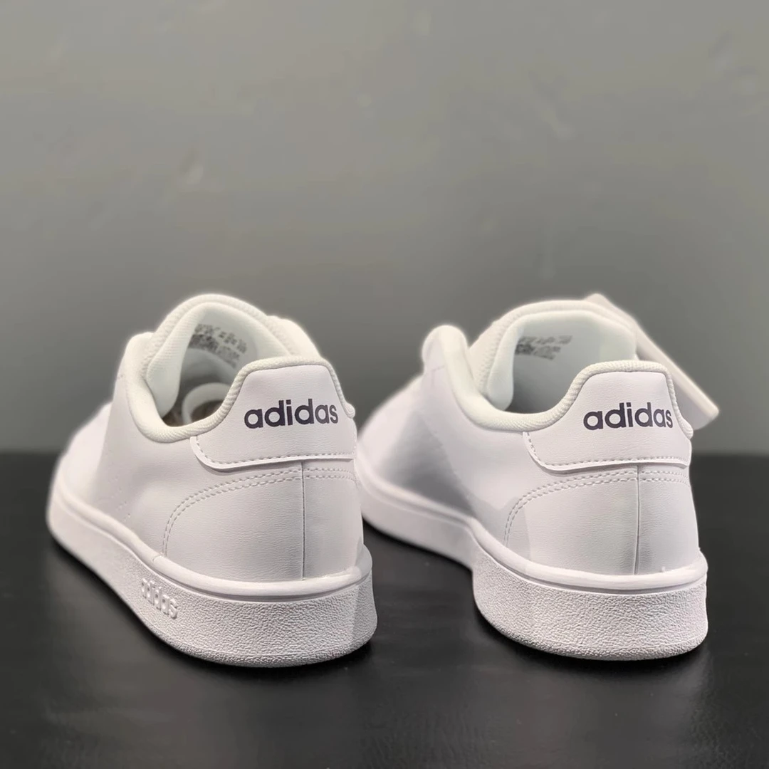 Adidas阿迪达斯ADVANCOURT潮流男子运动休闲低帮耐磨白色鞋EE7691