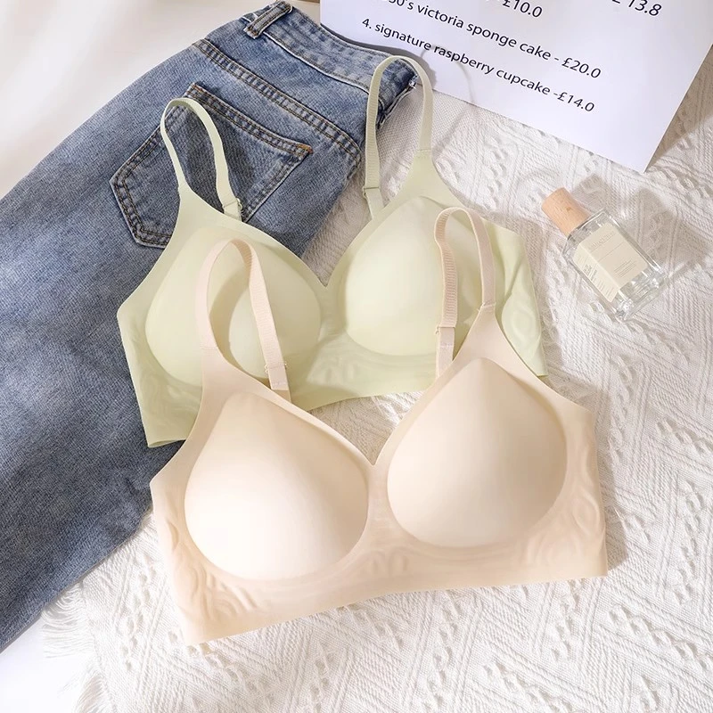 无痕内衣女聚拢小胸显大收副乳防下垂无钢圈春夏季薄款固定杯文胸