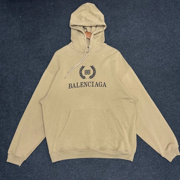 Balenciaga巴黎世家/麦穗印花logo连帽卫衣/9.9新/尺码S/公价8K