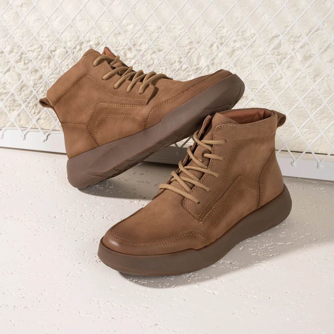 男士秋冬真皮加绒保暖马丁靴头层牛皮复古百搭时尚户外中帮男鞋