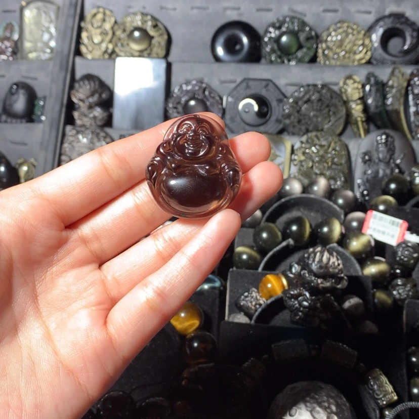 【闪购商品】黑曜岩颈饰未镶嵌拉****伙