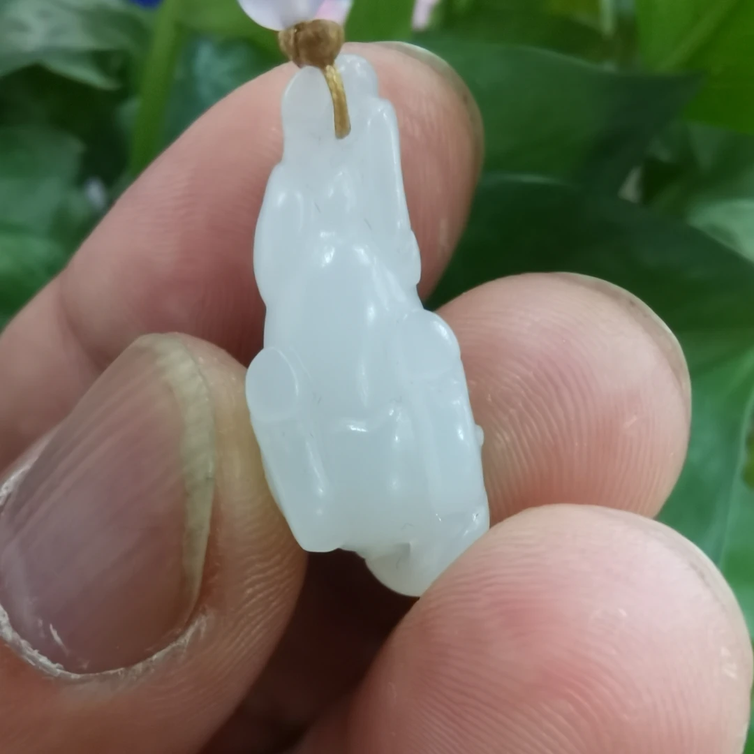 天然和田玉挂件小马吊坠