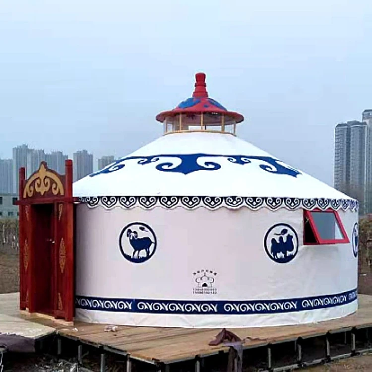 浩庭户外蒙古包帐篷农家乐餐饮烧烤摆摊加厚保暖隔风挡雨帆布住宿