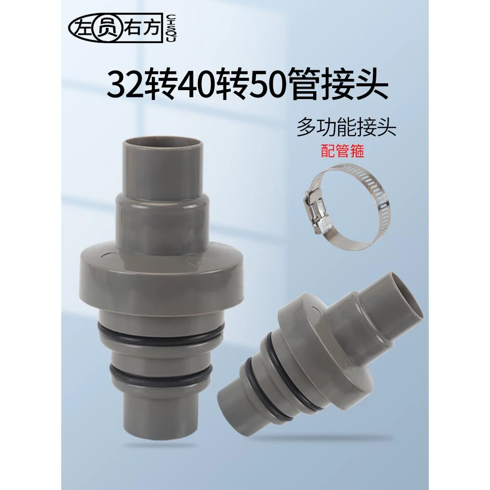 厨房水槽50下水管洗衣机40排水管转换32口径防返臭反味防反水接头