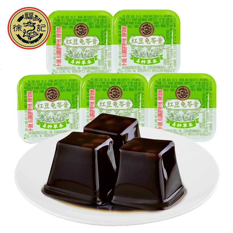 徐福记红豆龟苓膏散称500g草本果冻休闲零食即食小包装果冻