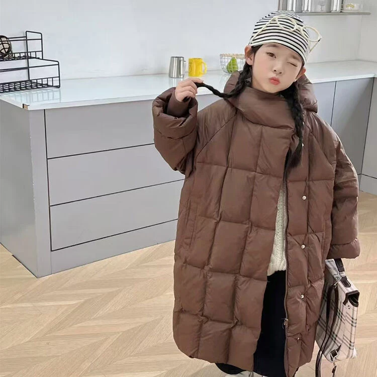 羽绒服女童冬装外套2024新款大童秋冬款加厚棉服儿童冬季长款棉衣