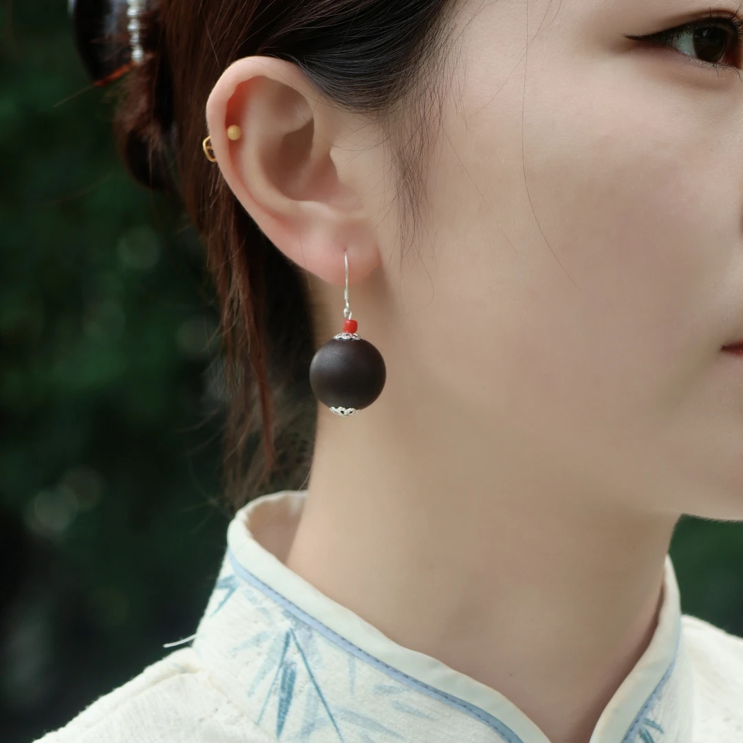 【龙涎 大四合 耳饰】合香珠传统工艺天然香材手串非遗手工