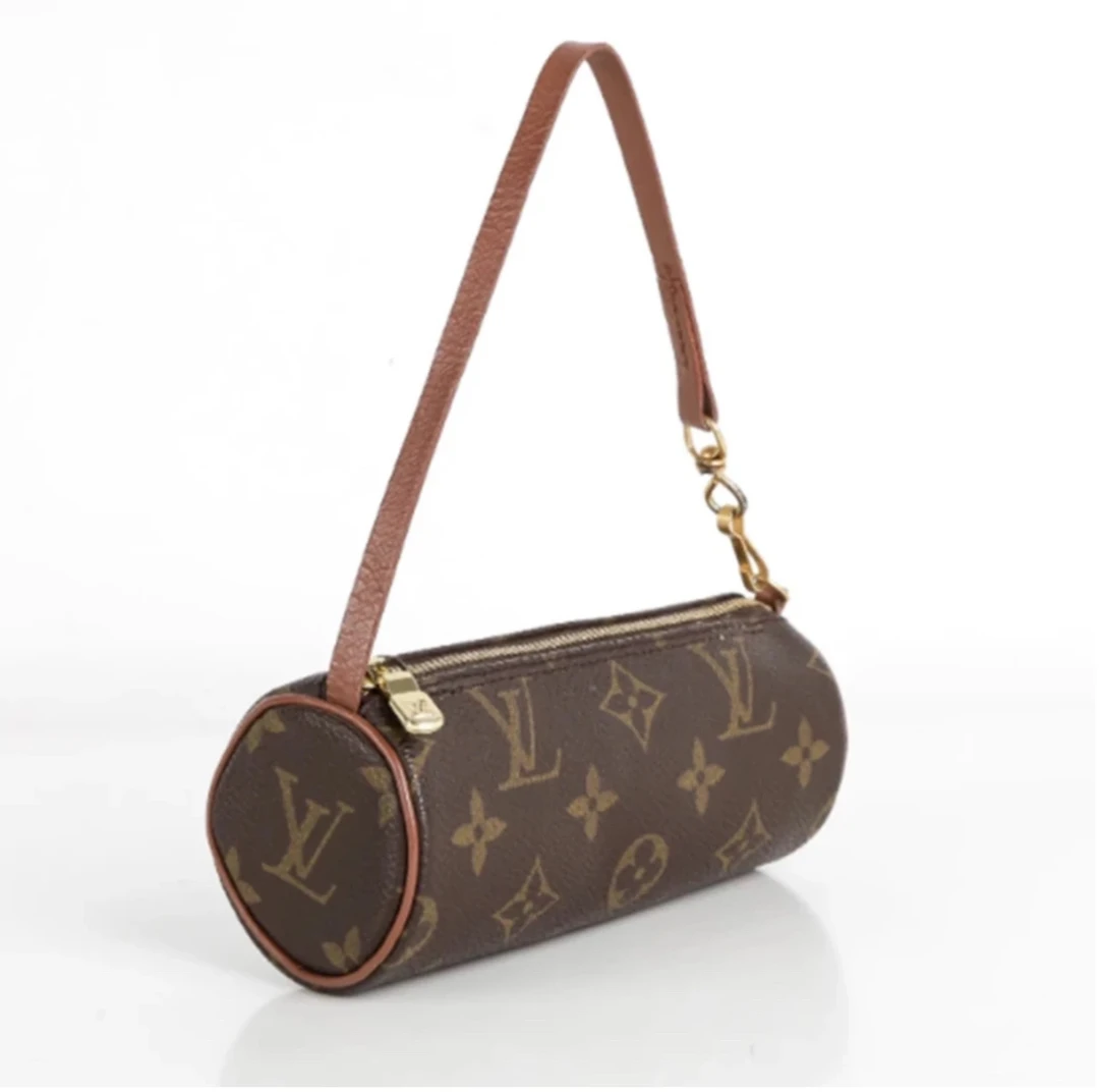 95新 LouisVuitton/路易威登 Lv红皮巴比龙小圆筒包