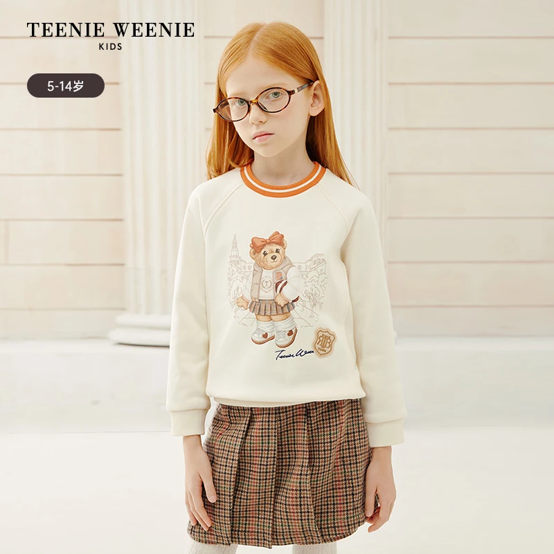 TeenieWeenieKids24秋冬女童索罗娜刺绣套头卫衣TKMW244T51K