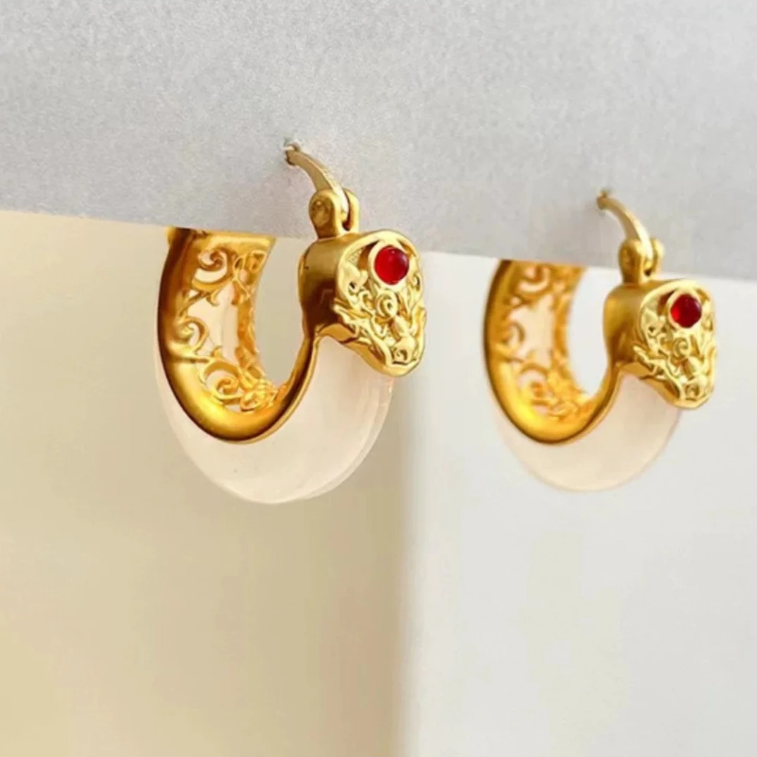 铜合金耳饰 气质轻奢时尚可爱百搭小众简约素款甜美小E2061