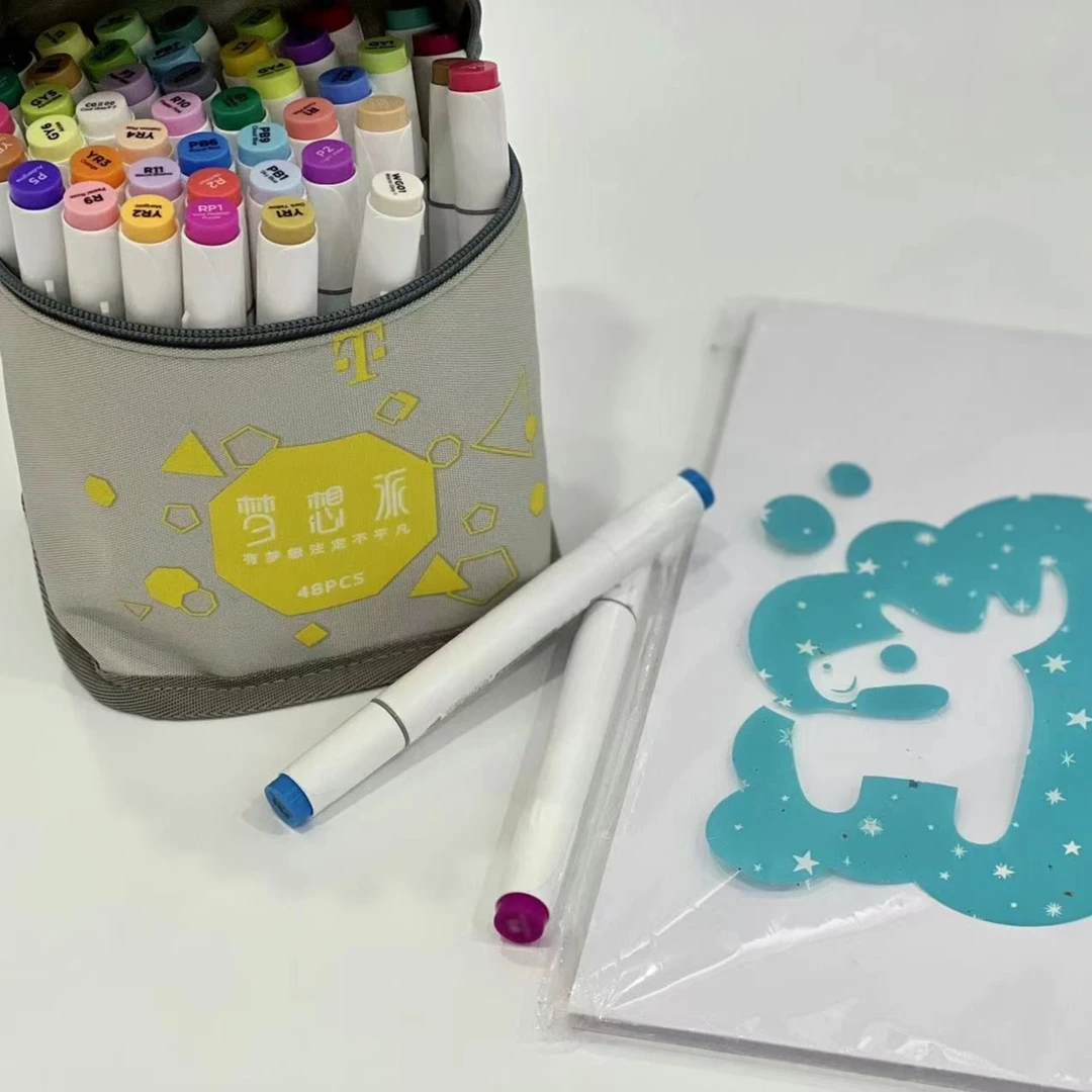 梦想派儿童可水洗马克笔美术学生专用无毒48色水性水彩笔画画笔