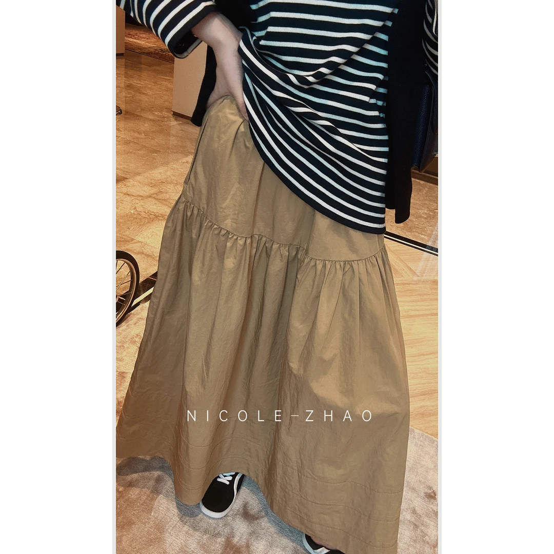 3MF890【NICOLE.ZHAO】2023年新款高端设计师款百搭半身裙时尚