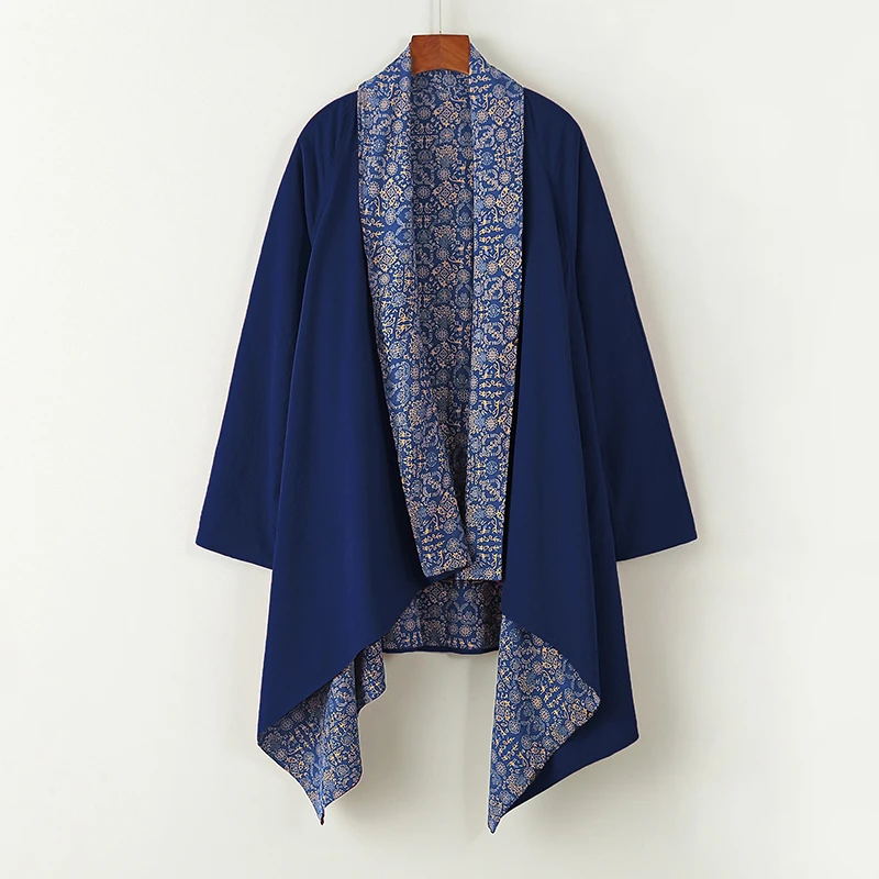 2023年民族风古风休闲复古风青年双面披风外套男士