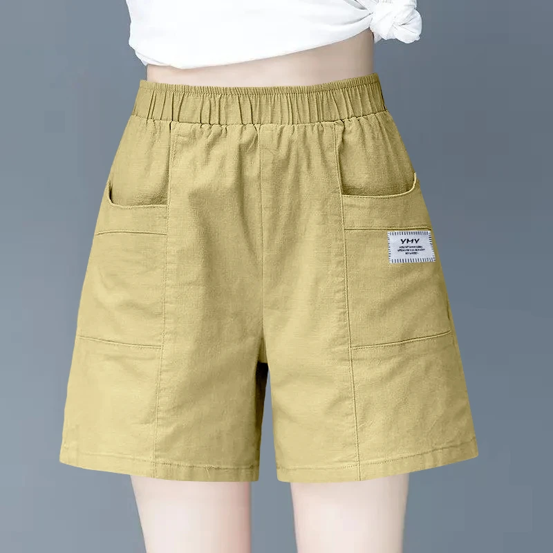 2025大码妈妈高腰舒适年轻显瘦显腿型短裤夏季优质棉百搭外穿工装