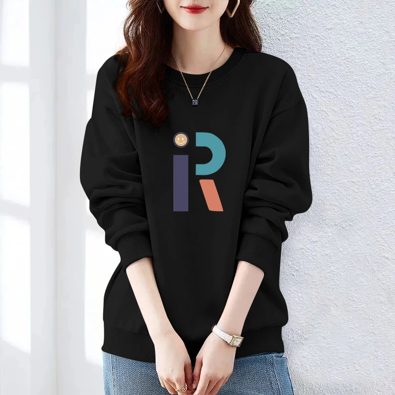 小众设计感圆领卫衣女大码宽松休闲显瘦简约时尚百搭上衣春秋冬季