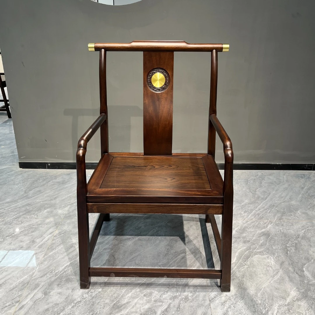 茶桌配套的办公茶椅简约主人椅官帽主椅家用新中式椅子古典官帽椅