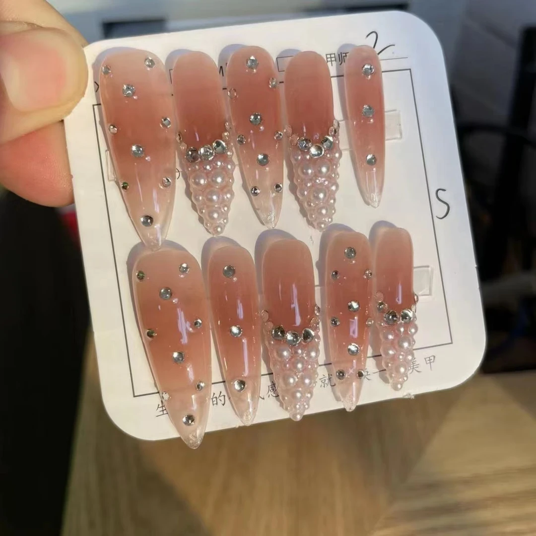 【珍珠】腮红珍珠手工穿戴甲
