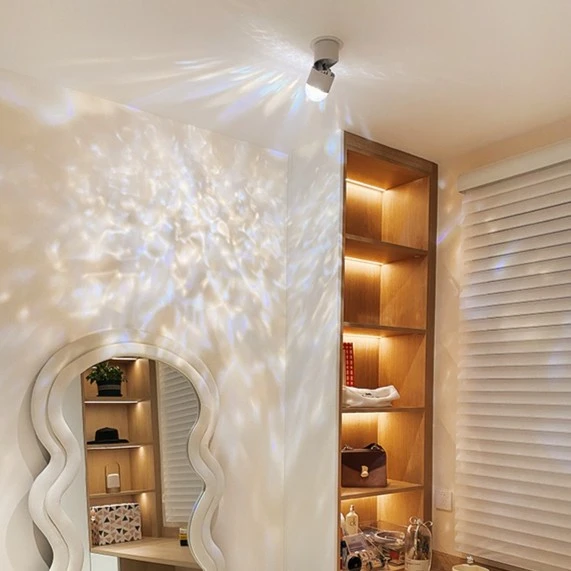 跃豪水波纹北欧明装网红阳台玄关2025新款高级感客厅氛围壁灯家用