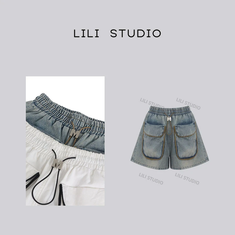 PCNY「大袋短裤」不理理秋季新款女装设计感口袋短裤