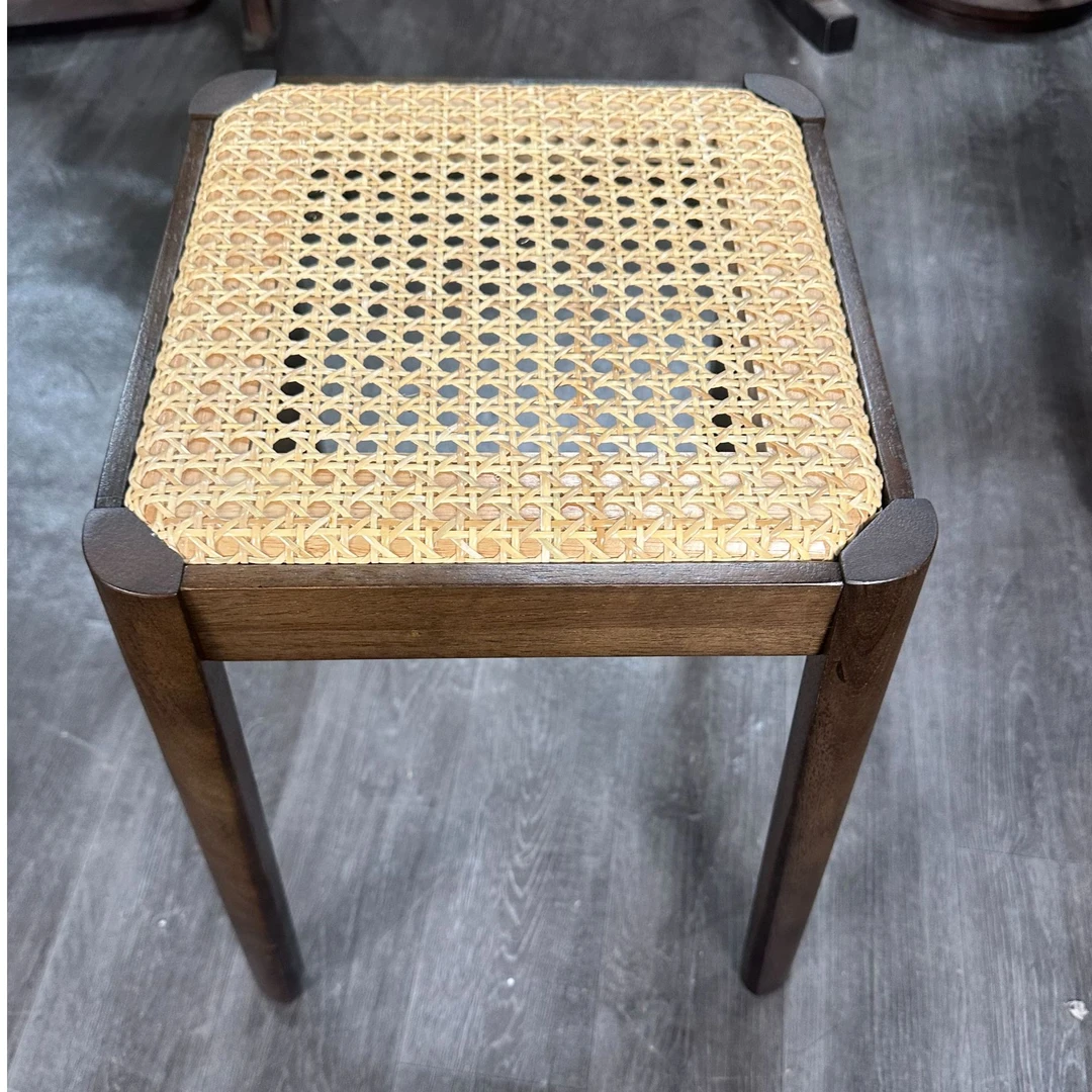 家用实木藤编凳简约餐凳书桌凳