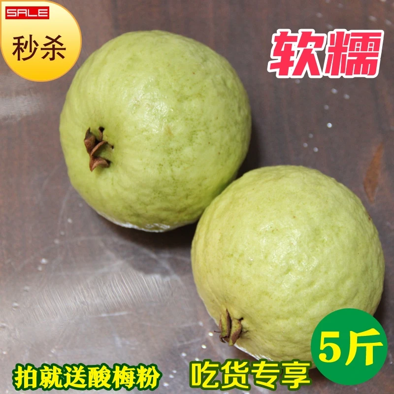 广西老树软糯番石榴现摘低糖白心香软芭乐 新鲜热带当季水果5斤装