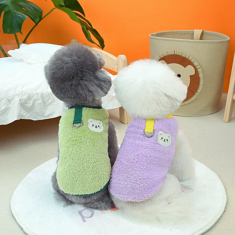 宠物衣服狗服装博美可爱宠物狗衣服可挂牵引保暖衣满满小型犬衣服