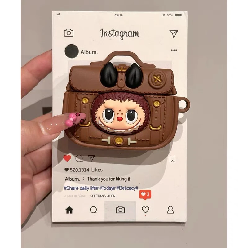 拉布布公文包airpods4代蓝牙耳机套适用AirPodsPro2保护壳苹果3代