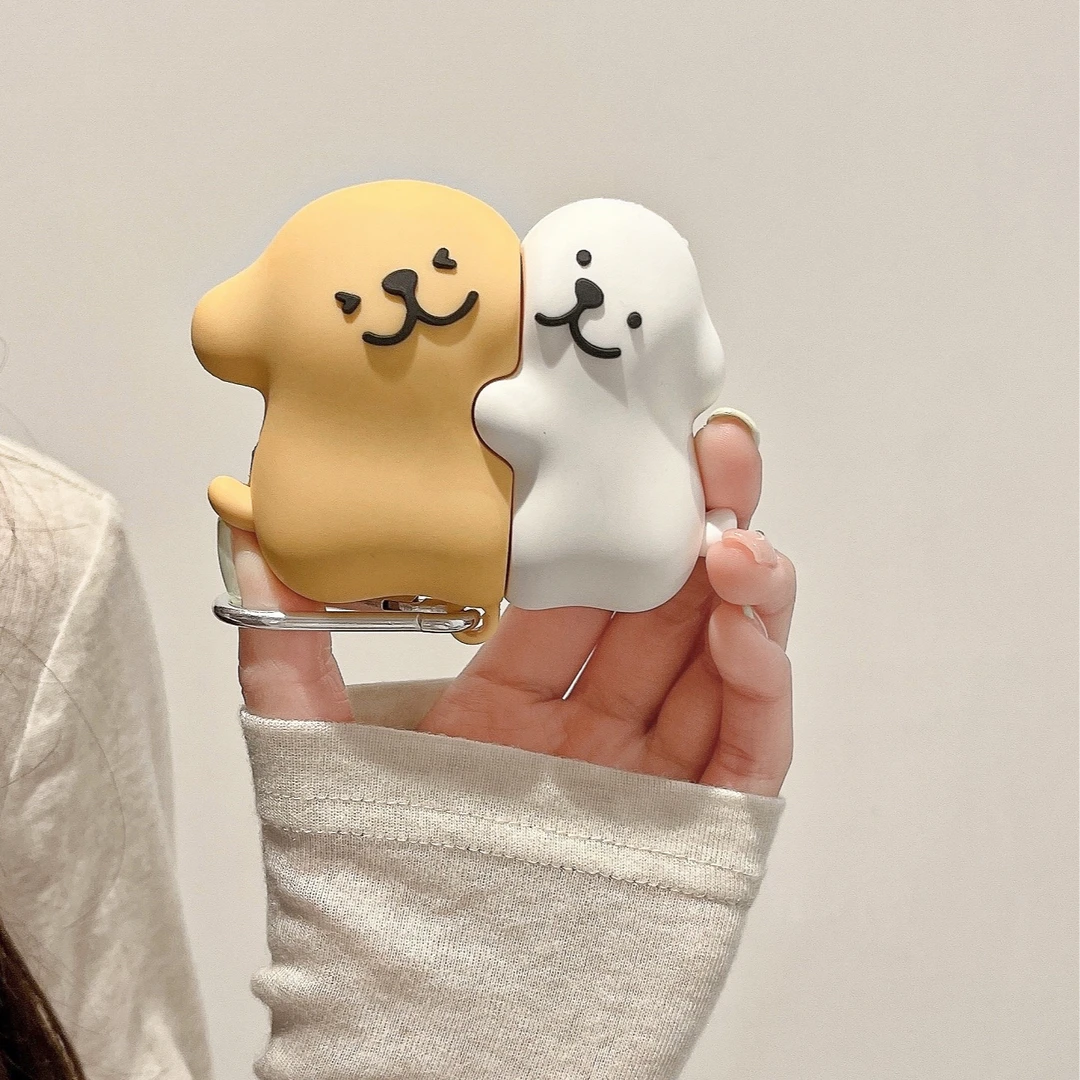 可爱线条小狗AirPods2/3代耳机套适用苹果airpods pro2蓝牙保护壳