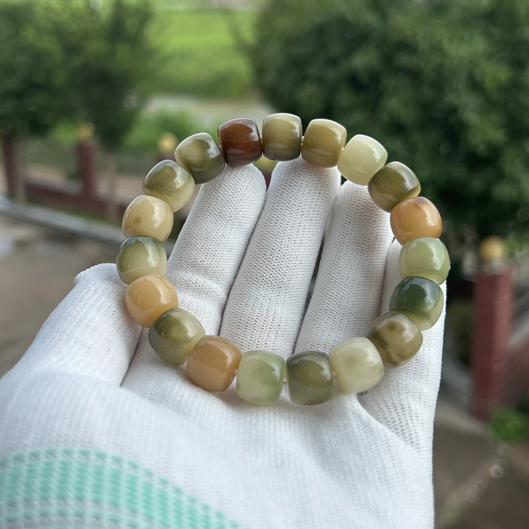 【花皮直切手串】11*12.7mm精工高抛菩提根玉化冰种料 （1串）