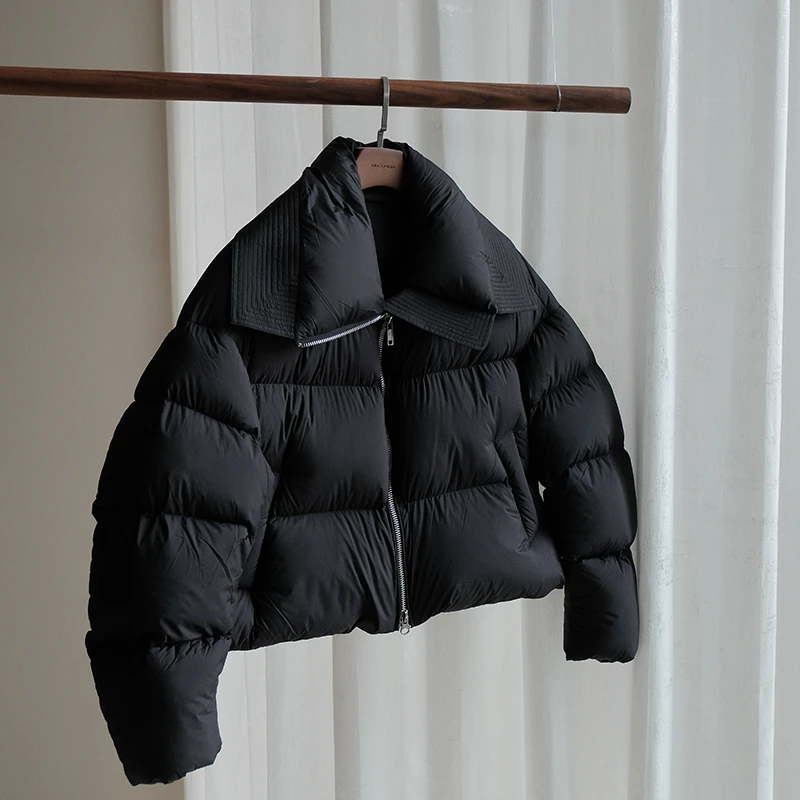 冬季短款黑色休闲时尚羽绒服0730