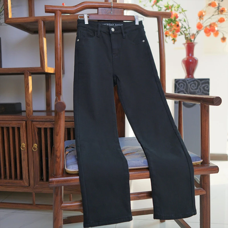 新中式秋冬加绒牛仔裤6992